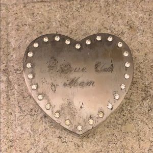 Antique I love you mom heavy silver case